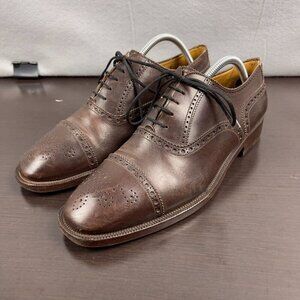 Vergelio Milano Brown Brogue  Dress Shoes Size 8